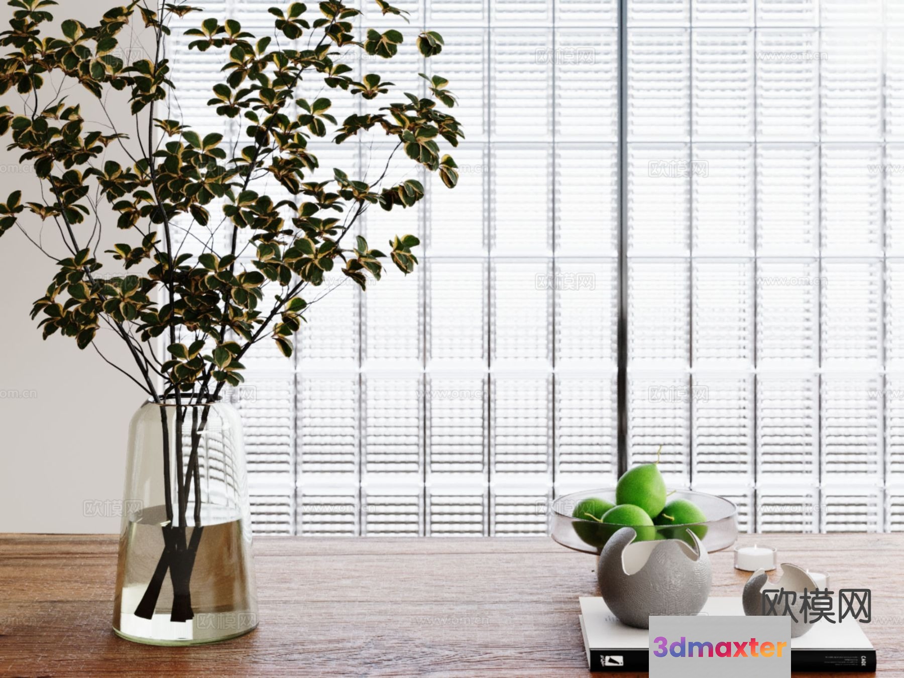 Modern Home Decor 3D Model - 6826 - VRAY Render