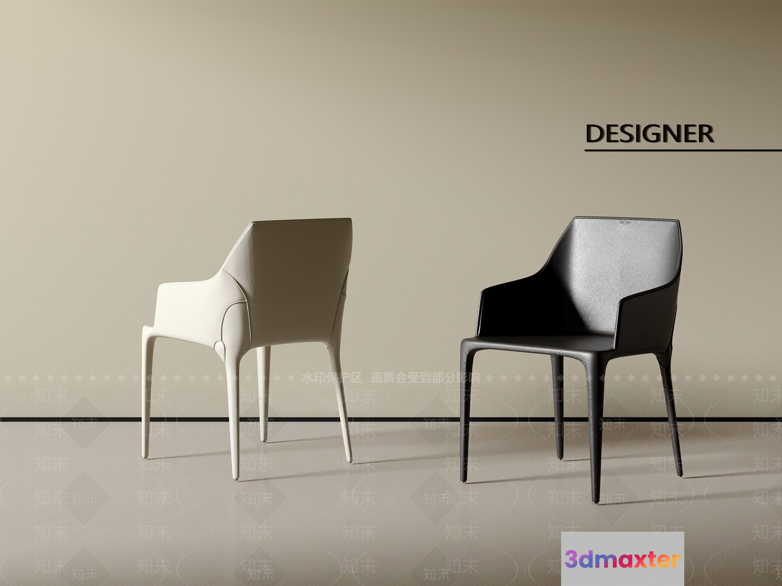 Modern Designer Chairs 3D Model - 9309 - CORONA Render