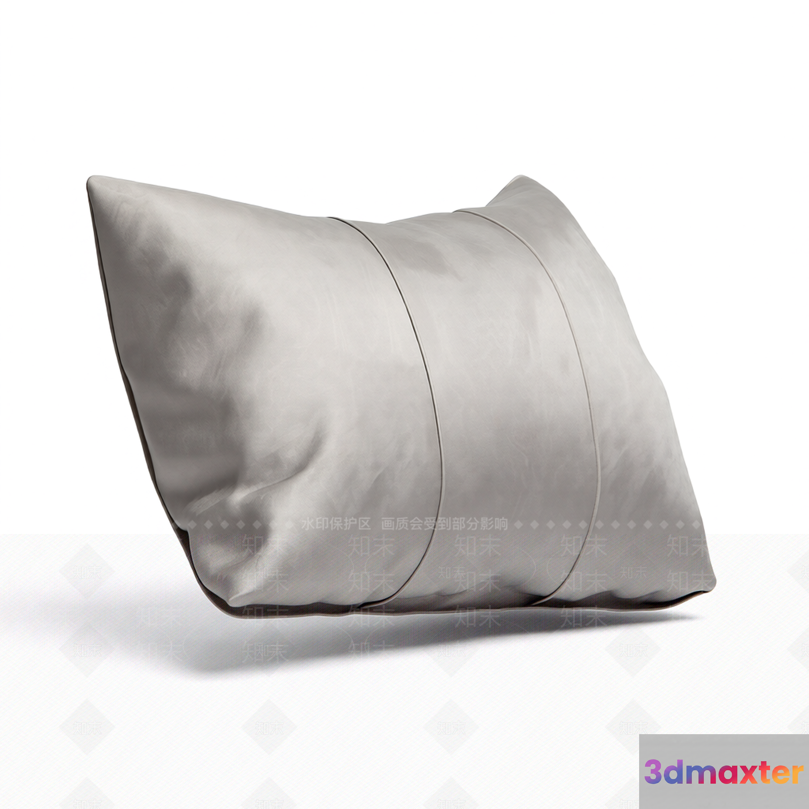 A Gray Satin Pillow 3D Model - 8953 - VRAY Render