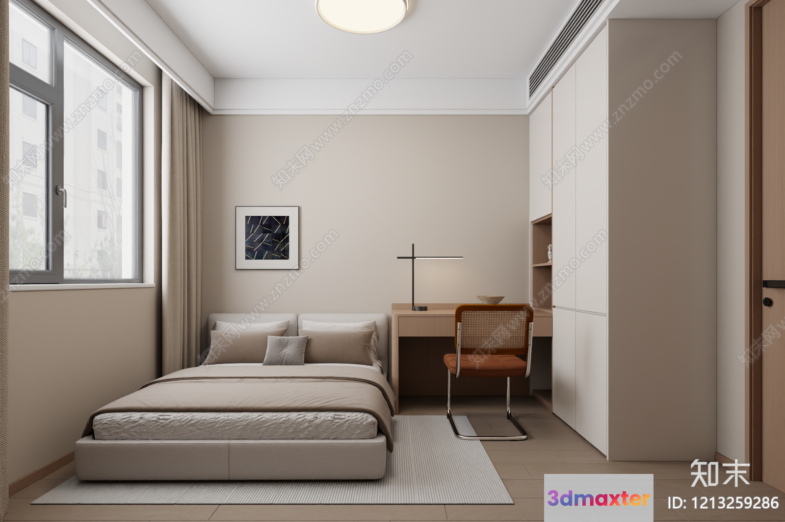Cozy Bedroom 3D Model - 21474 - VRAY Render