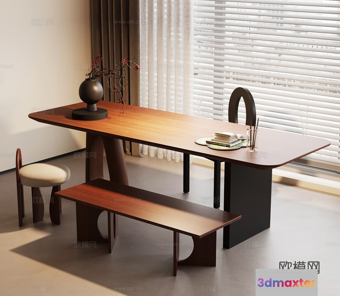 Modern Dining Room 3D Model - 14623 - VRAY Render