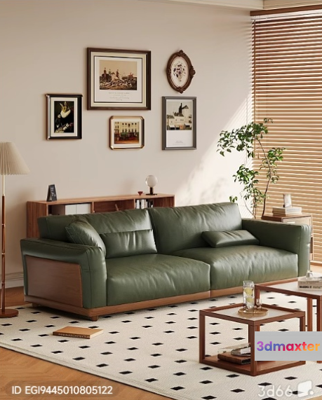 Modern Living Room 3D Model - 6231 - VRAY Render