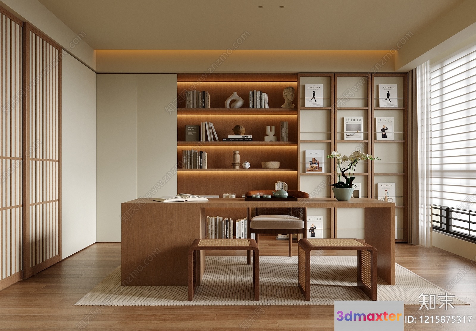 Modern Minimalist Office 3D Model - 18064 - VRAY Render