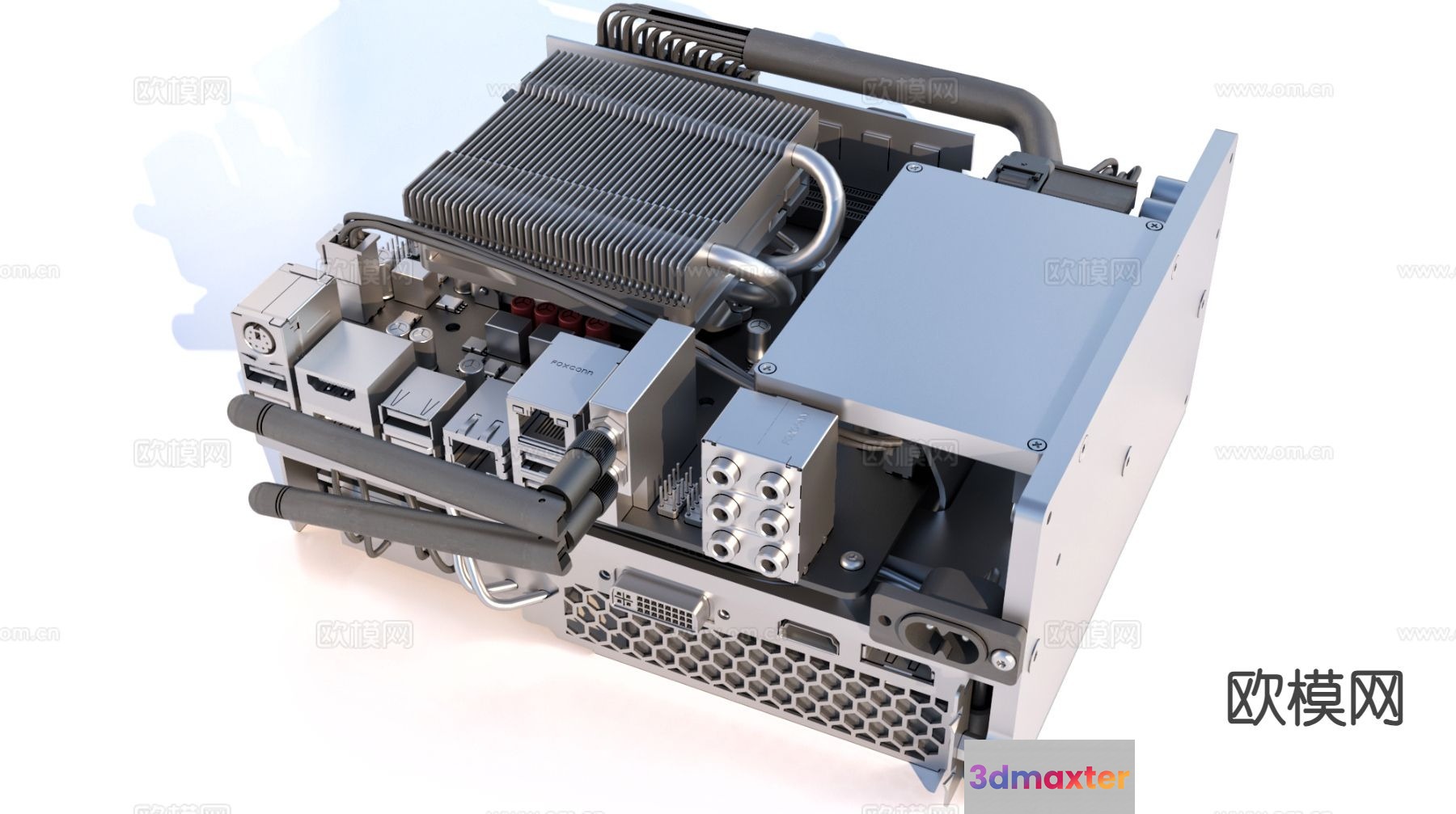 The Main Subject In This Image Is A Computer Graphics Card 3D Model - 3496 - VRAY Render