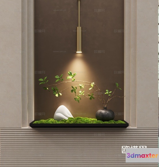Modern Zen Garden 3D Model - 5563 - CORONA Render