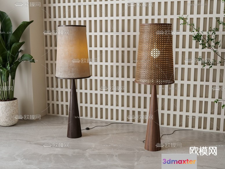 Modern Table Lamps 3D Model - 2666 - VRAY Render