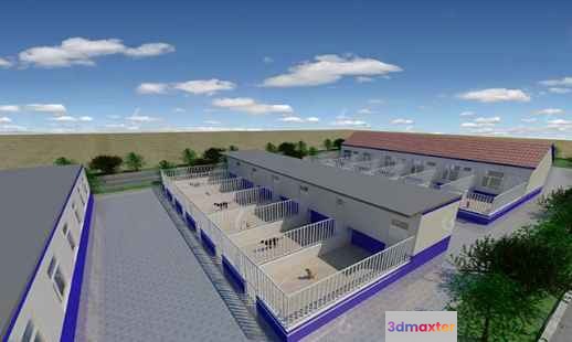 A 3D Building Model 3D Model - 5333 - VRAY Render