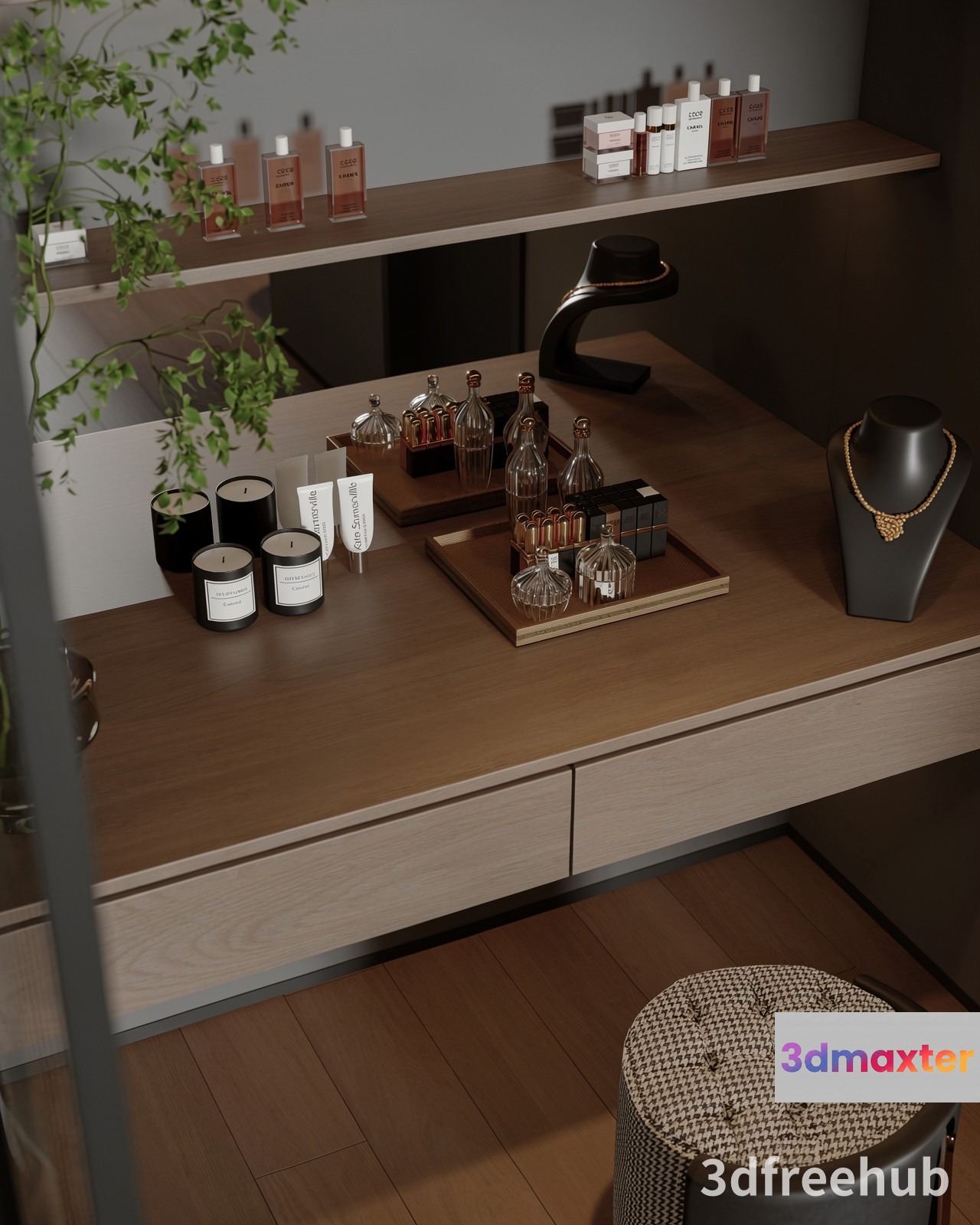 A Wooden Desk 3D Model - 16833 - VRAY Render
