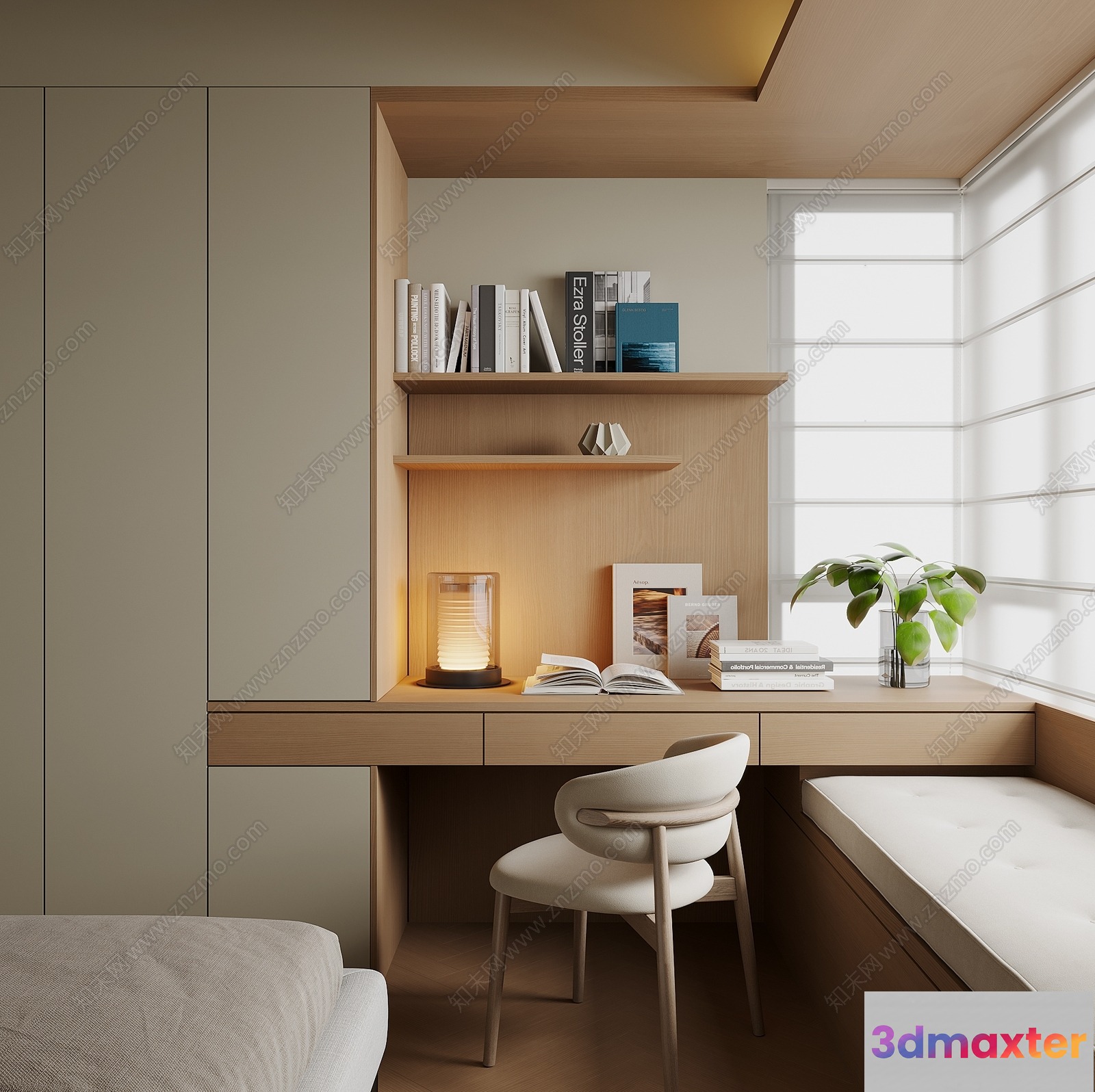 A Modern Home Office 3D Model - 15805 - VRAY Render