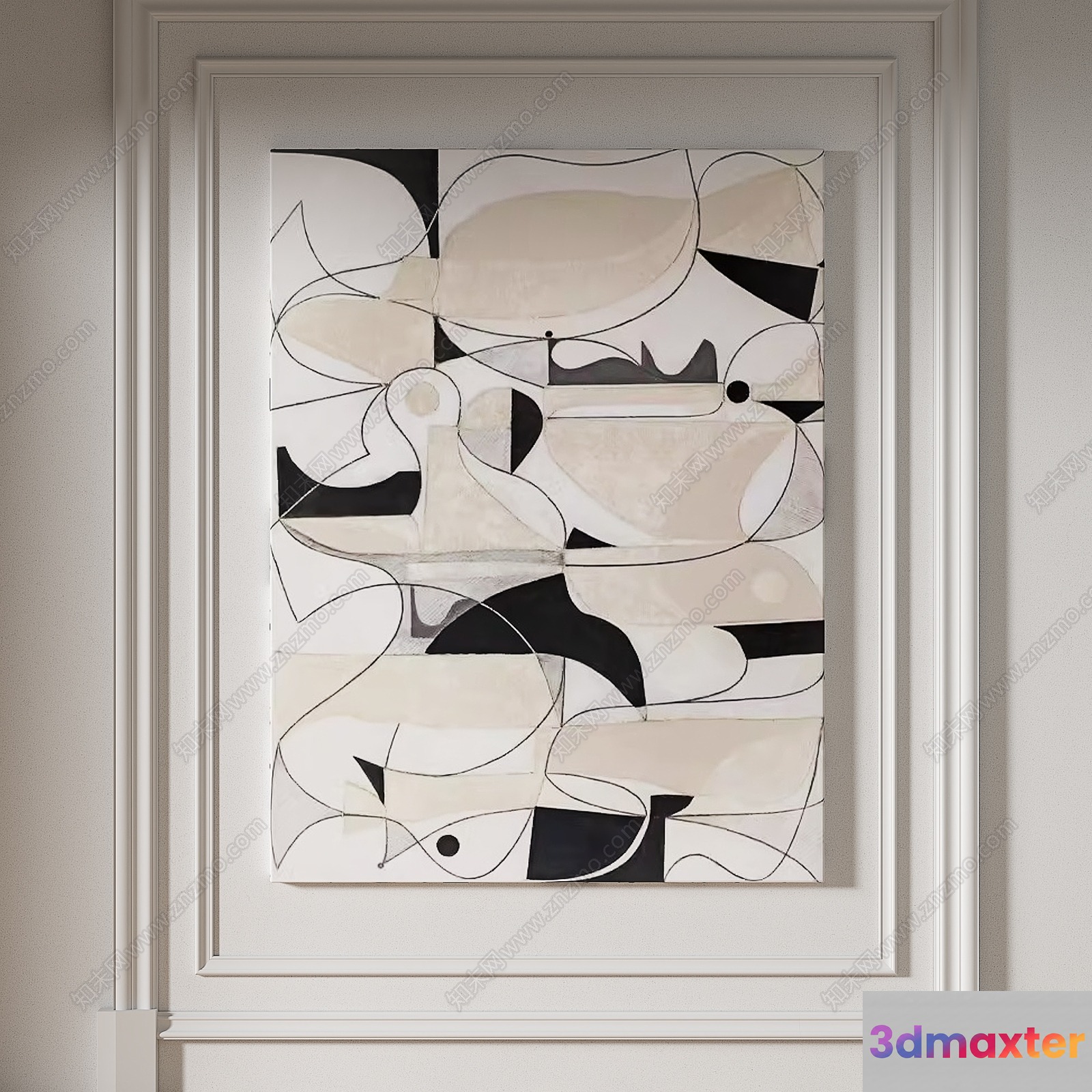 Abstract Artwork 3D Model - 8277 - VRAY Render