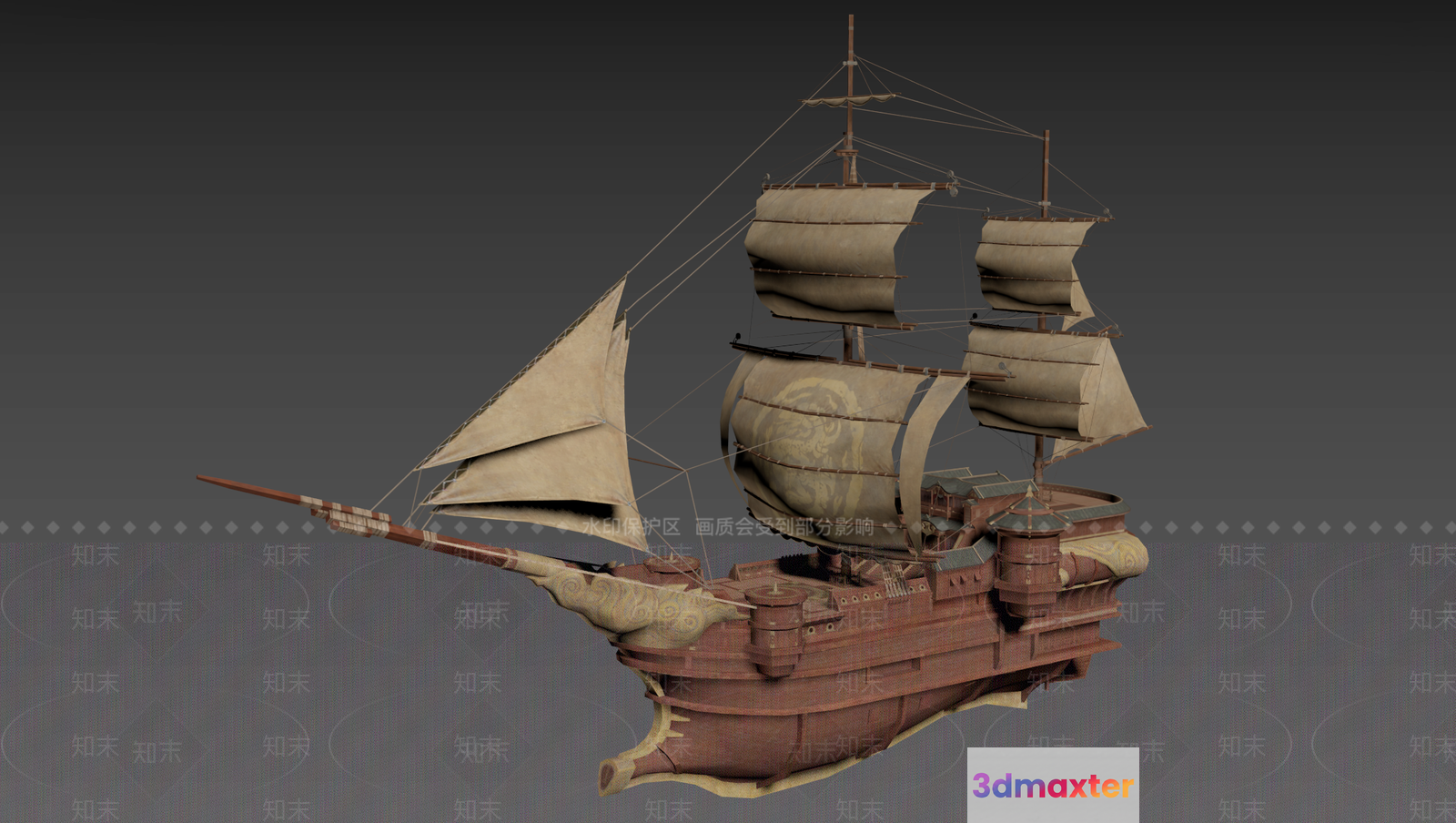 A Ship 3D Model - 17147 - VRAY Render