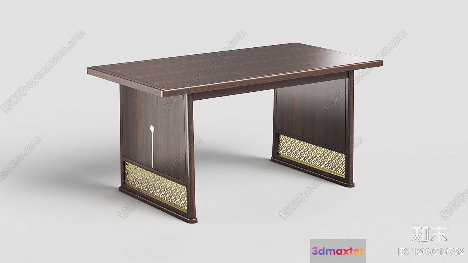 A Wooden Desk 3D Model - 6900 - VRAY Render