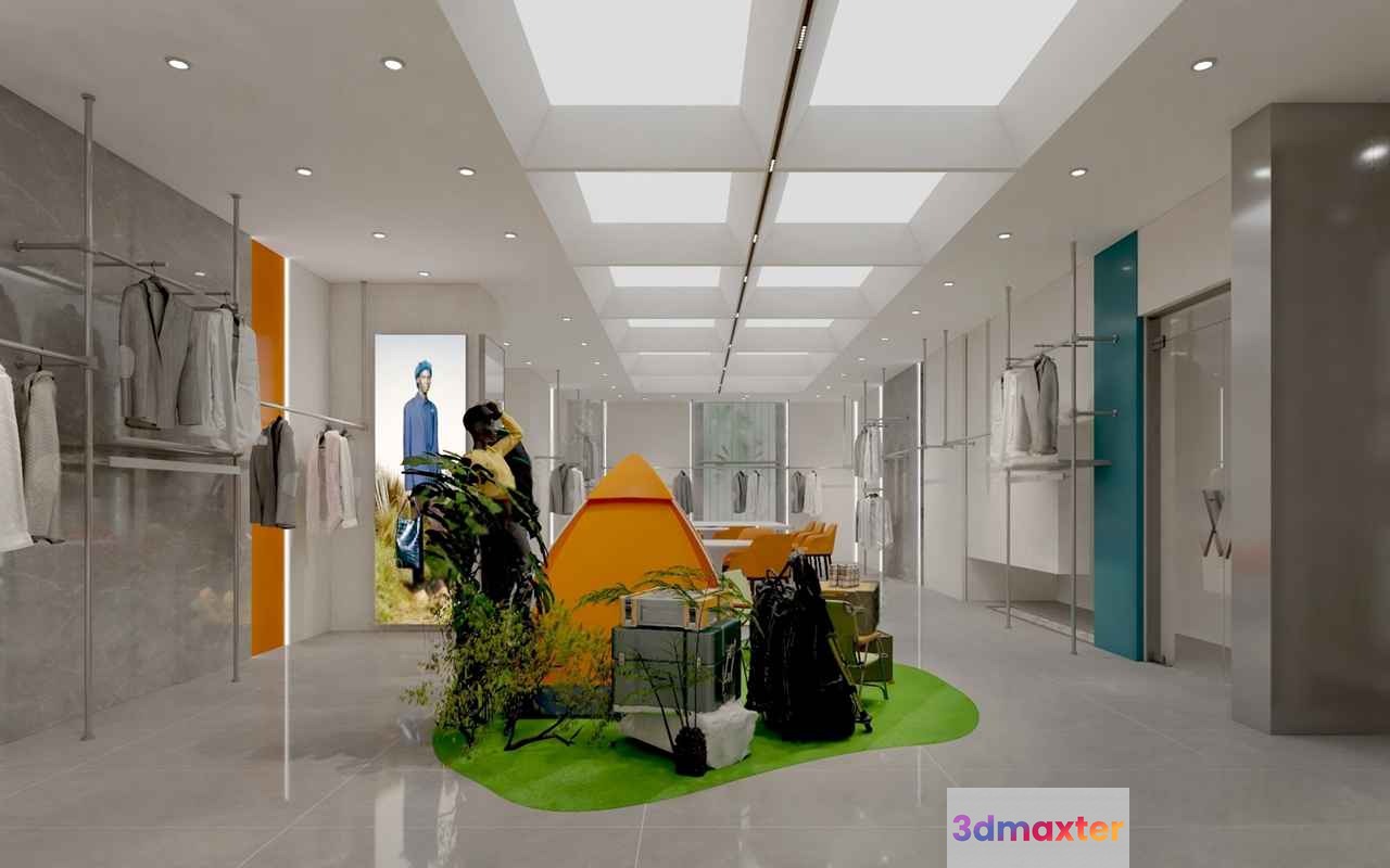 Modern Clothing Store 3D Model - 12997 - VRAY Render