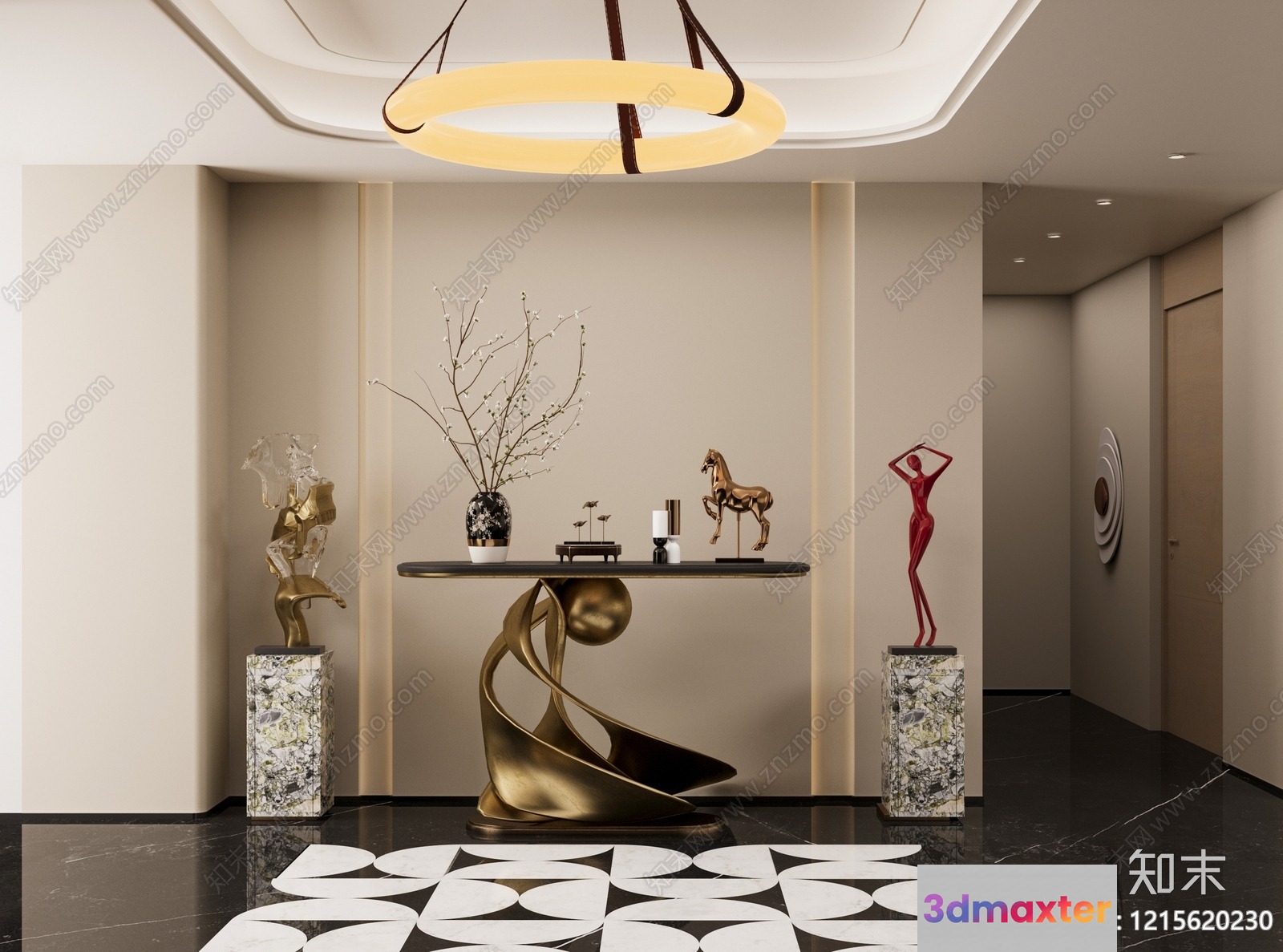 Modern Luxury Interior 3D Model - 13885 - VRAY Render