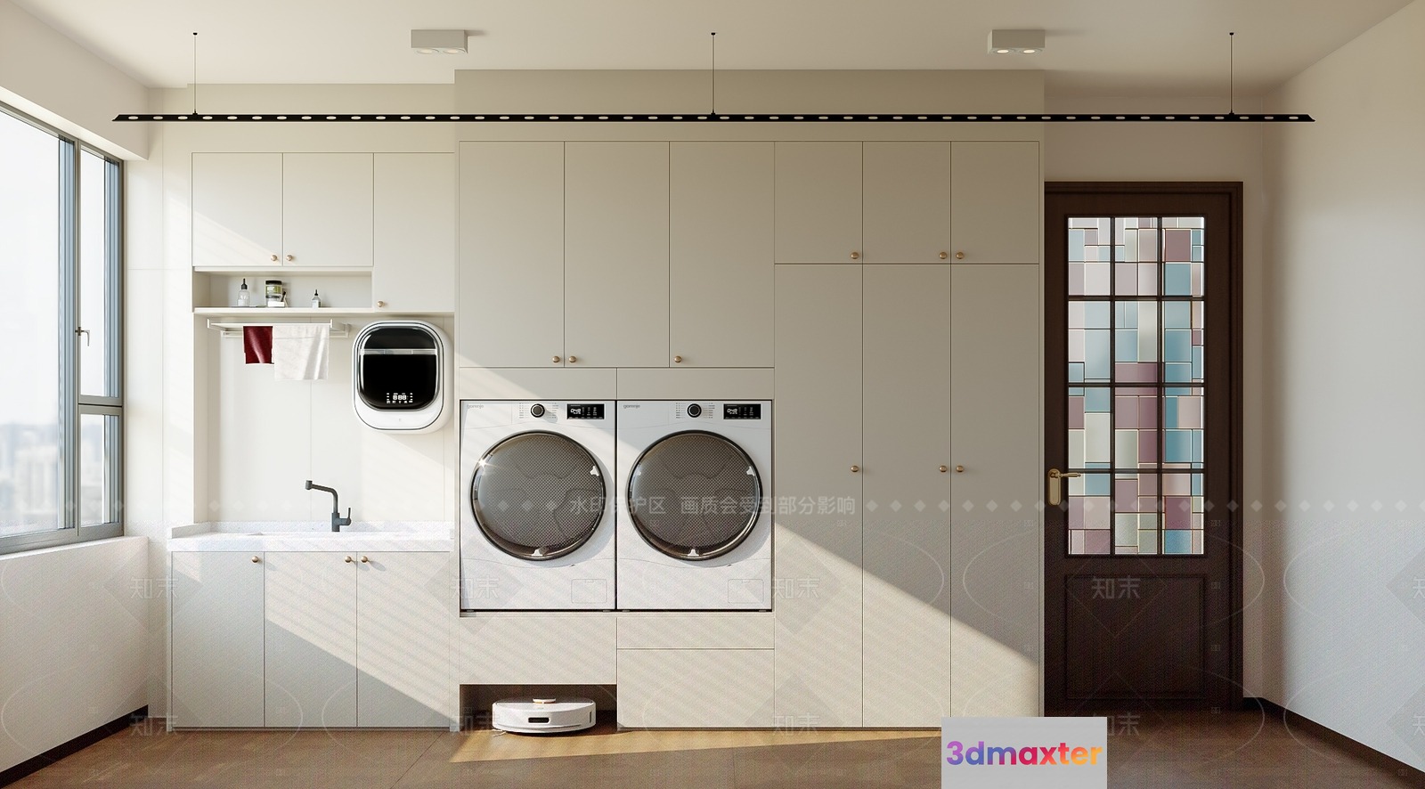 Modern Laundry Room 3D Model - 9262 - VRAY Render