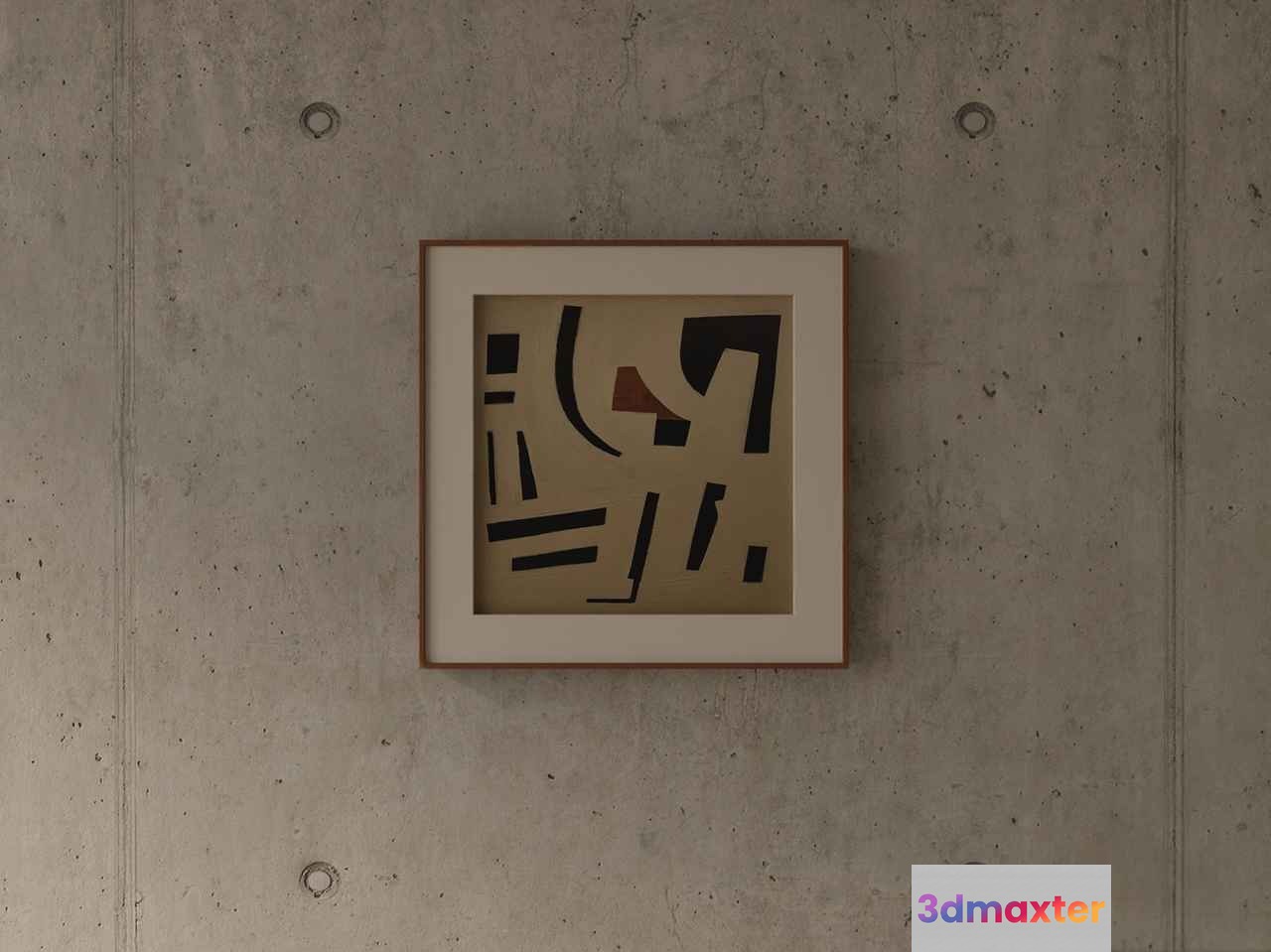 Modern Art Print 3D Model - 1325 - VRAY Render