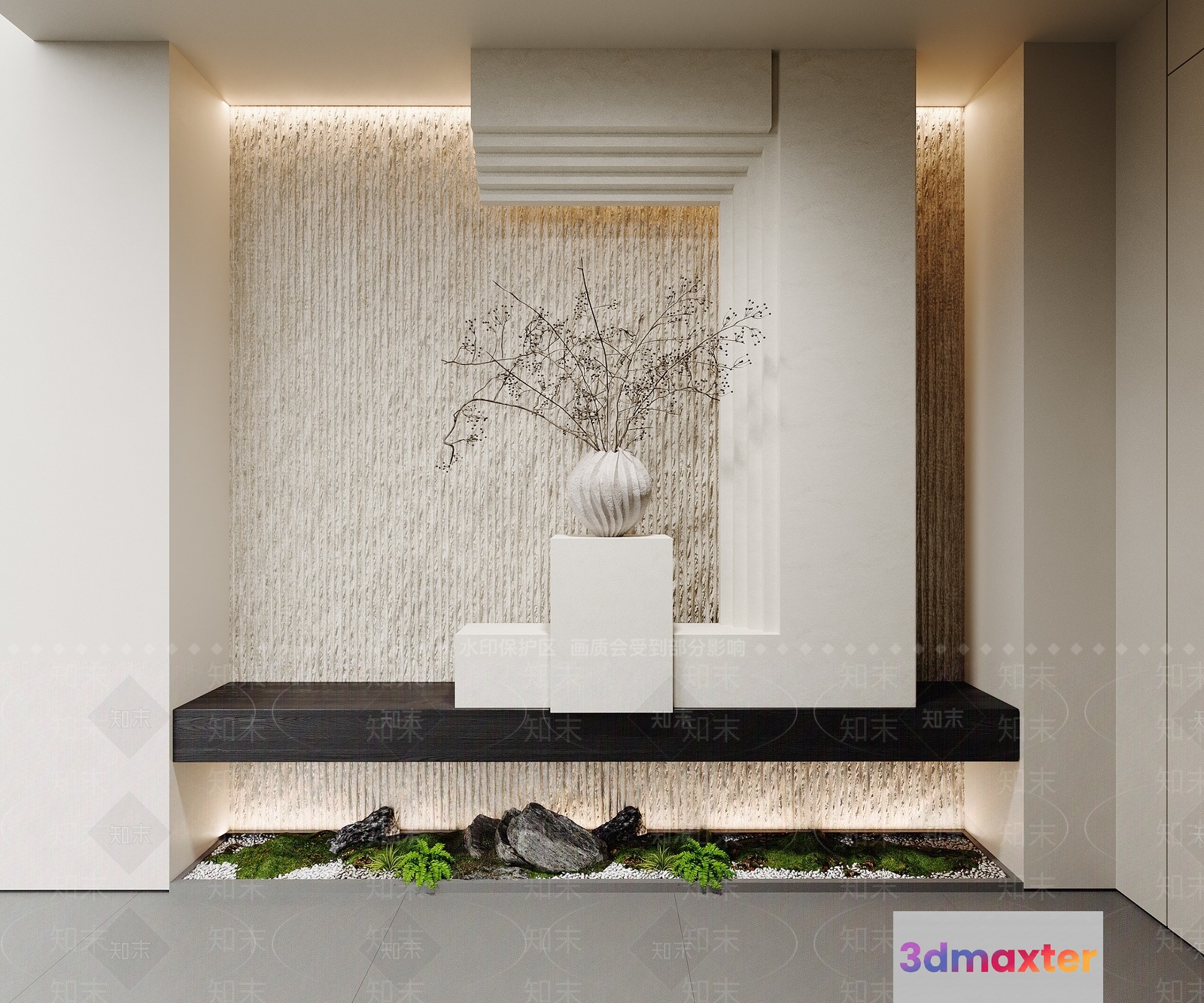 Modern Minimalist Decor 3D Model - 12748 - VRAY Render