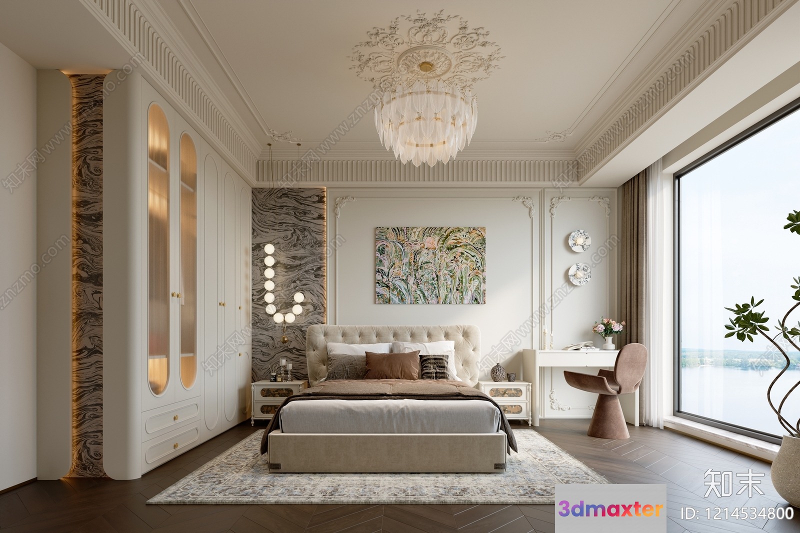 Cozy Bedroom 3D Model - 17474 - VRAY Render