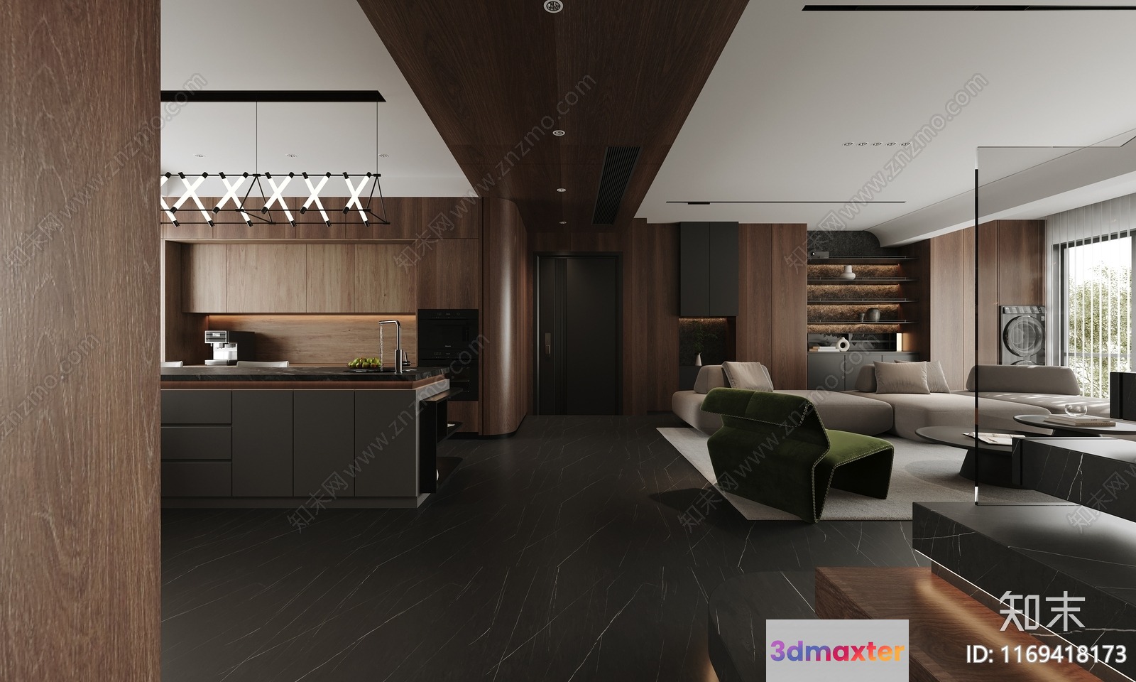Modern Living Room 3D Model - 10674 - CORONA Render