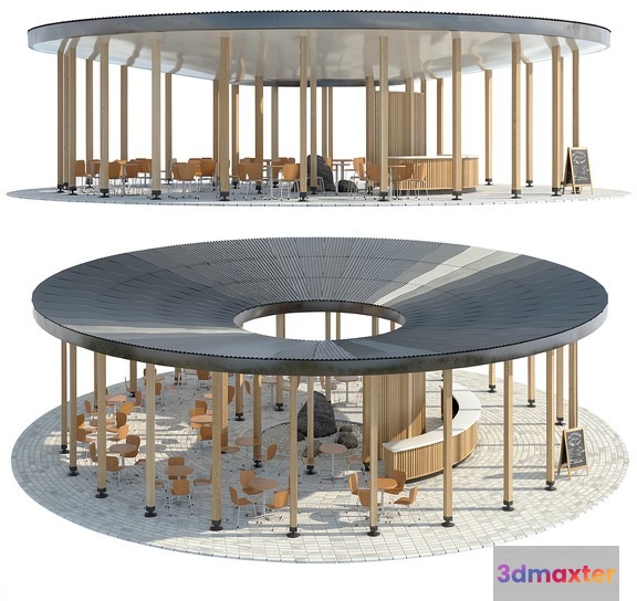 A Circular Structure With A Central Opening 3D Model - 22005 - VRAY Render