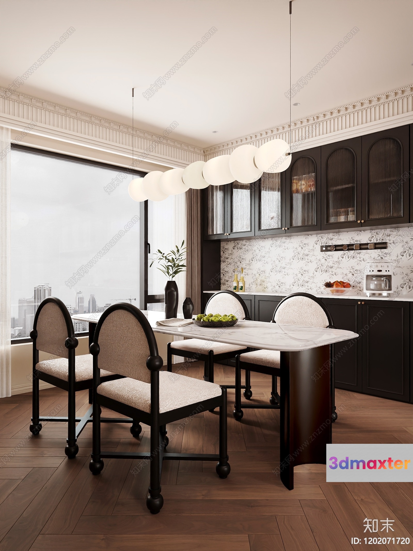 A Modern Dining Room 3D Model - 5196 - VRAY Render