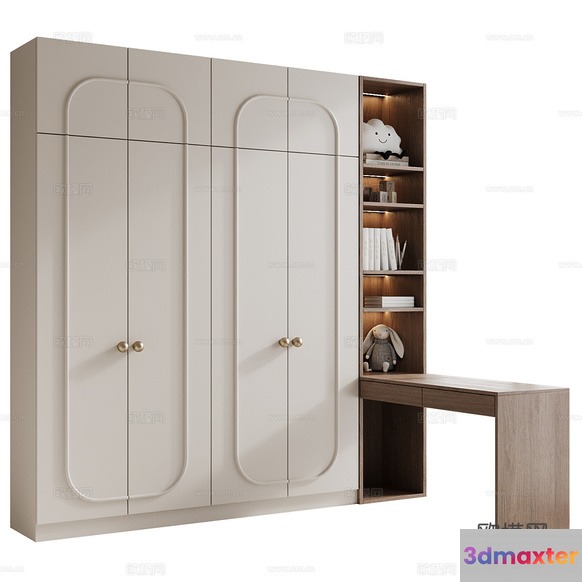 Modern Wardrobe Set 3D Model - 23030 - CORONA Render