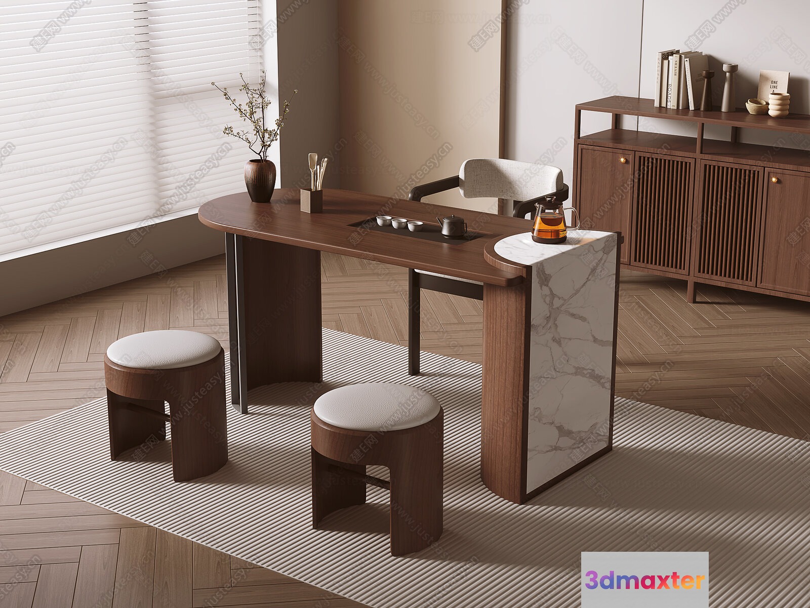 Modern Minimalist Office 3D Model - 11108 - VRAY Render