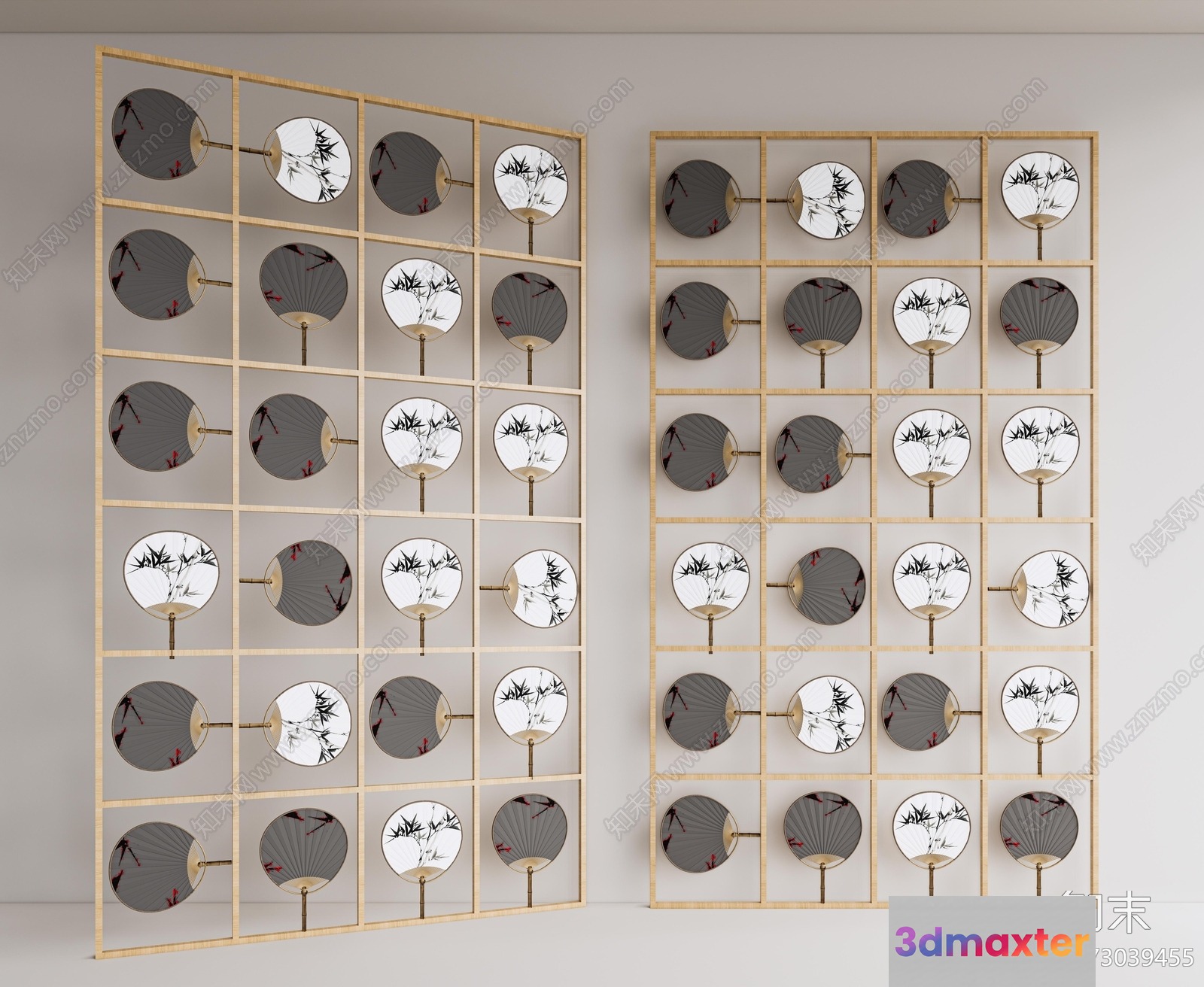 Two Wall-Mounted Shelves 3D Model - 12972 - VRAY Render