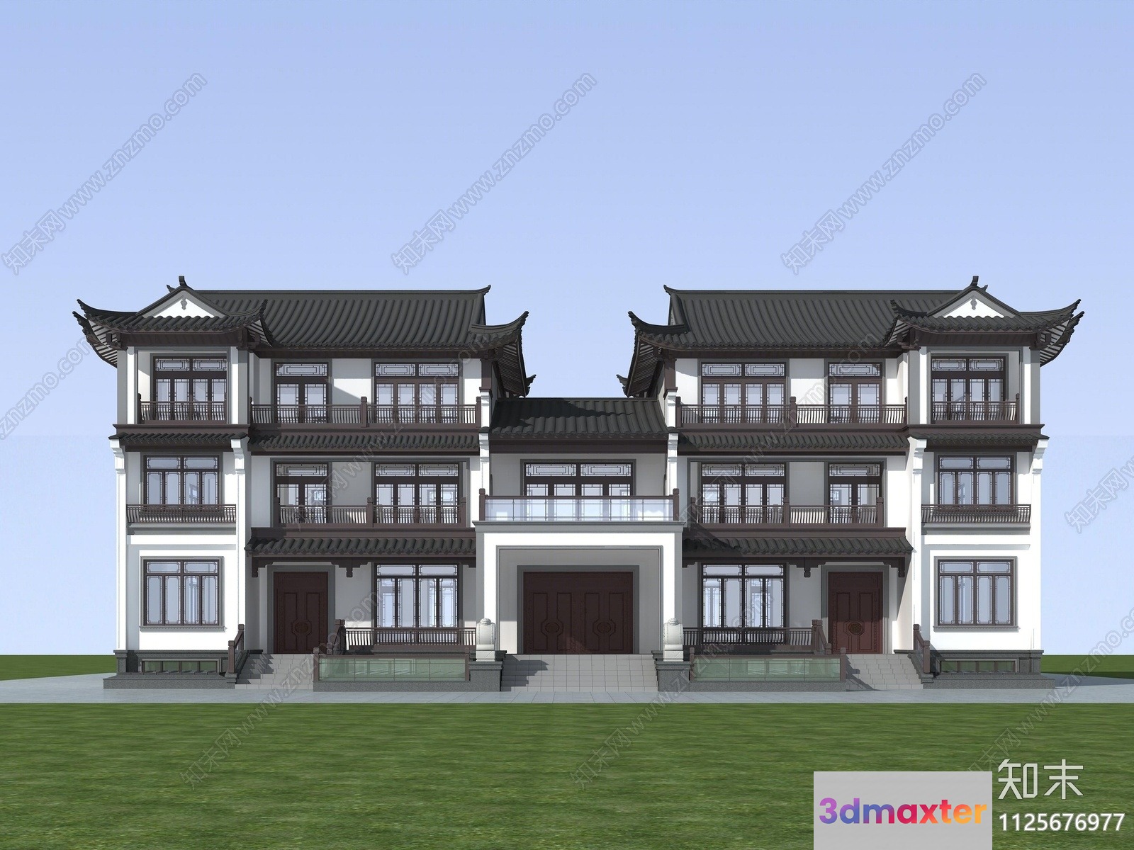 Traditional Chinese Building 3D Model - 11852 - VRAY Render