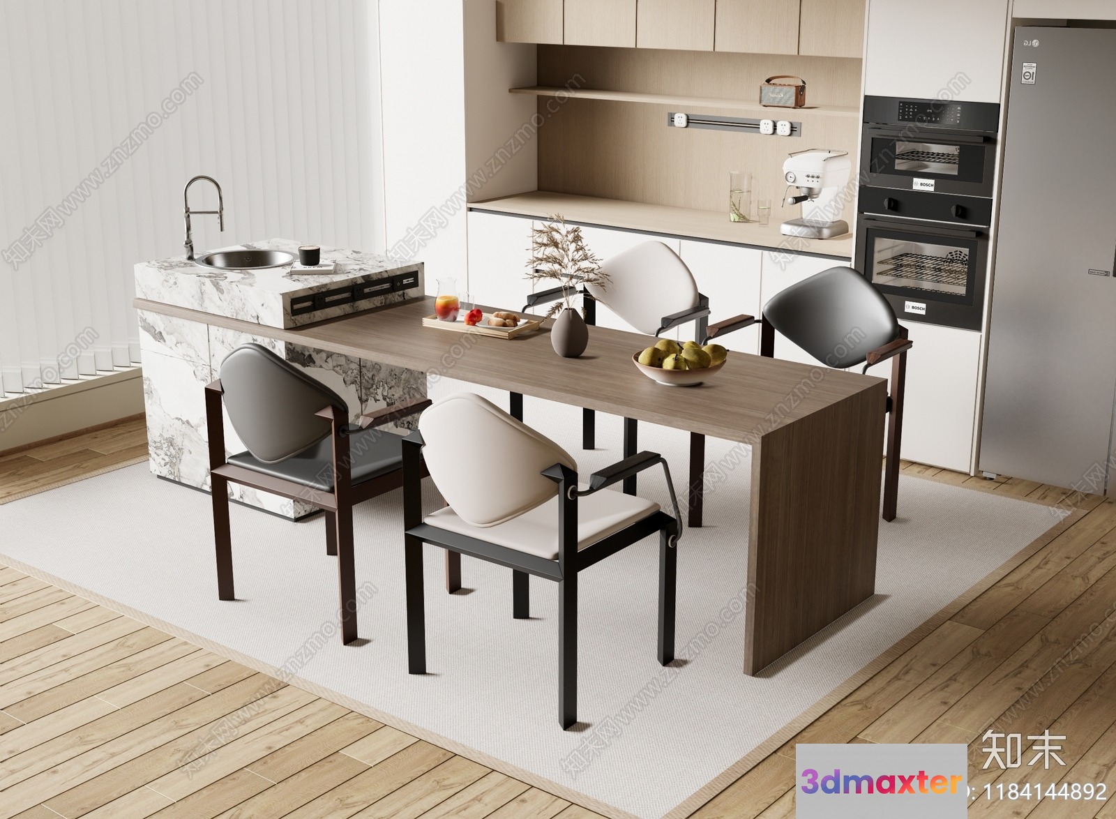 Modern Kitchen 3D Model - 17633 - VRAY Render