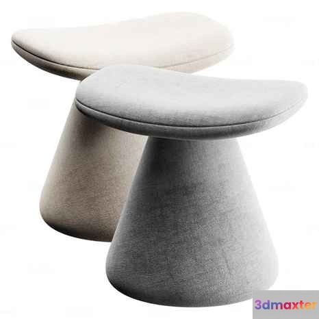 Modern Gray Stool 3D Model - 2495 - CORONA Render