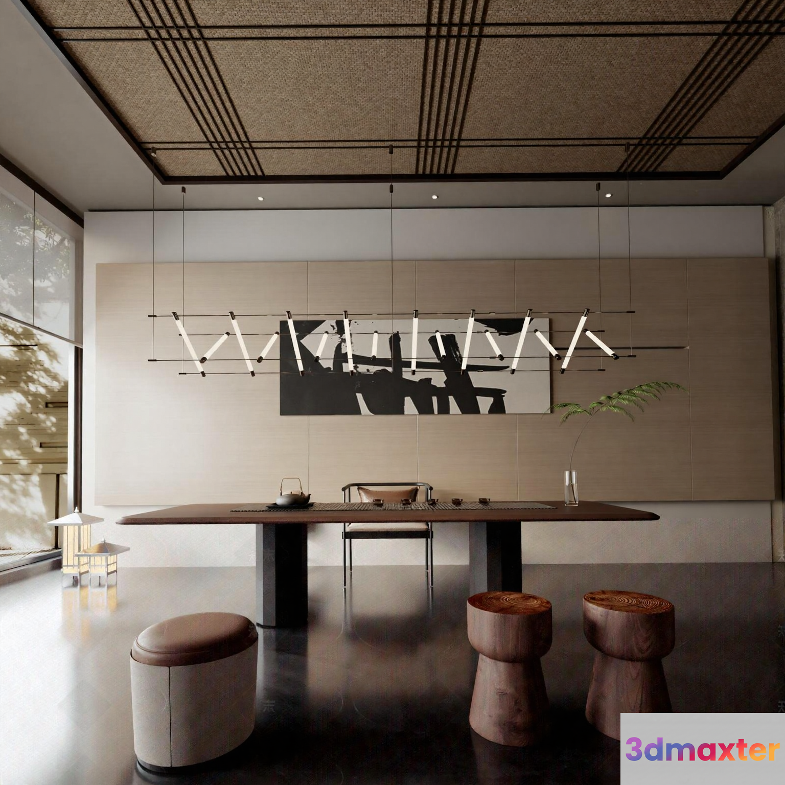Modern Dining Room 3D Model - 23677 - VRAY Render
