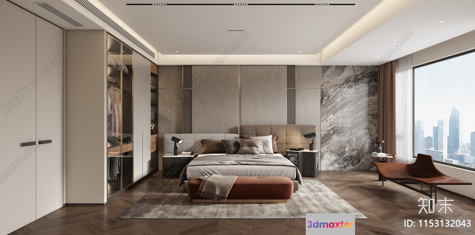 Modern Bedroom 3D Model - 12106 - VRAY Render