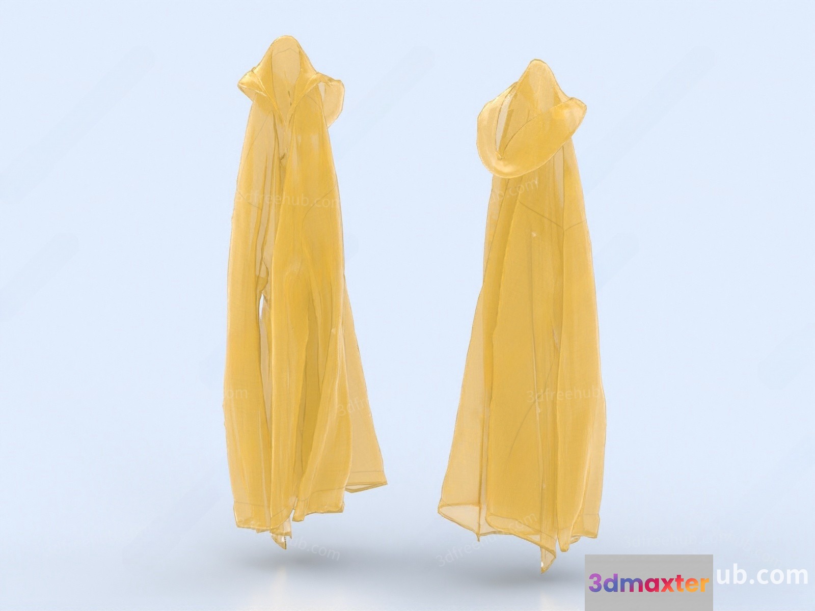 Yellow Scarf 3D Model - 21554 - VRAY Render