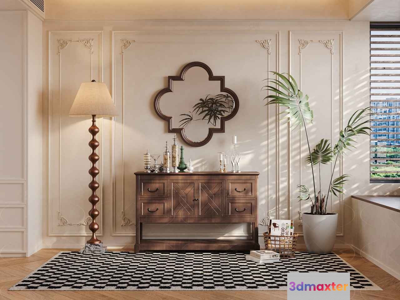 Modern Living Room 3D Model - 6957 - CORONA Render
