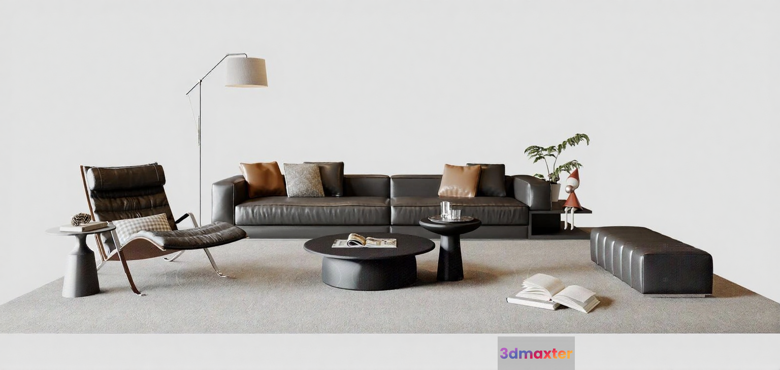 Modern Living Room 3D Model - 11912 - VRAY Render