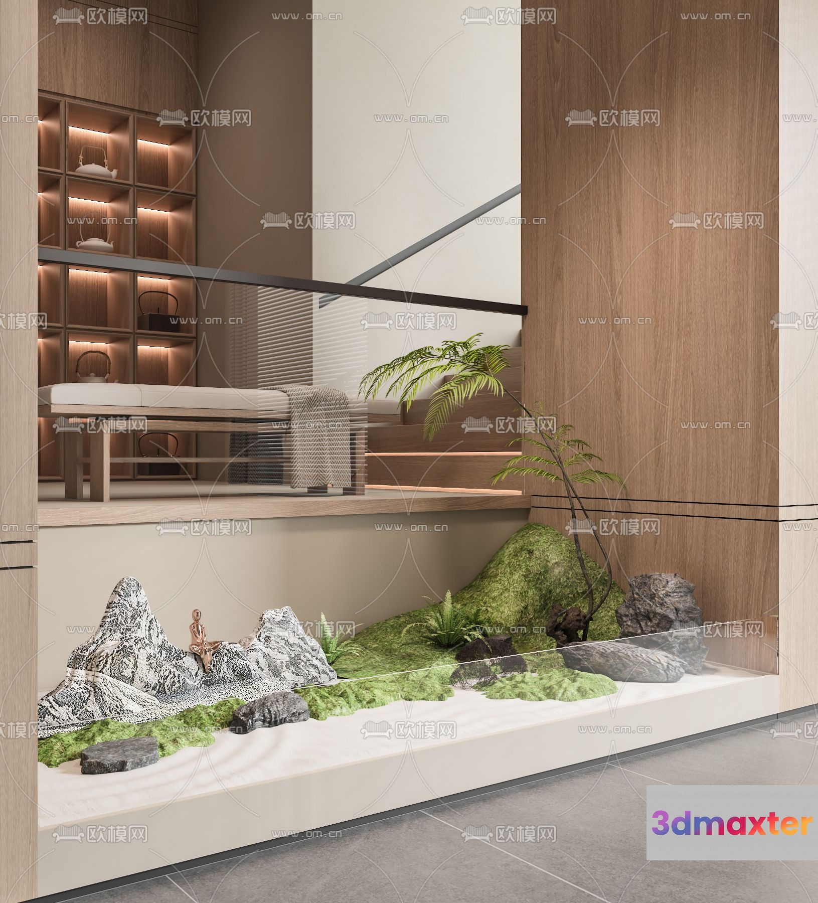 Modern Living Room 3D Model - 8823 - VRAY Render