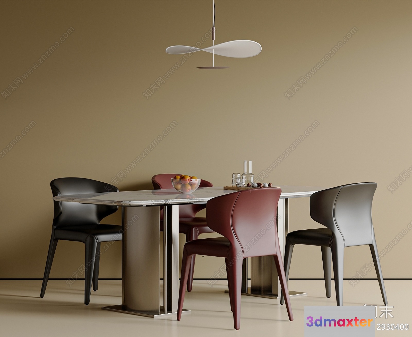 Modern Dining Room 3D Model - 12066 - VRAY Render