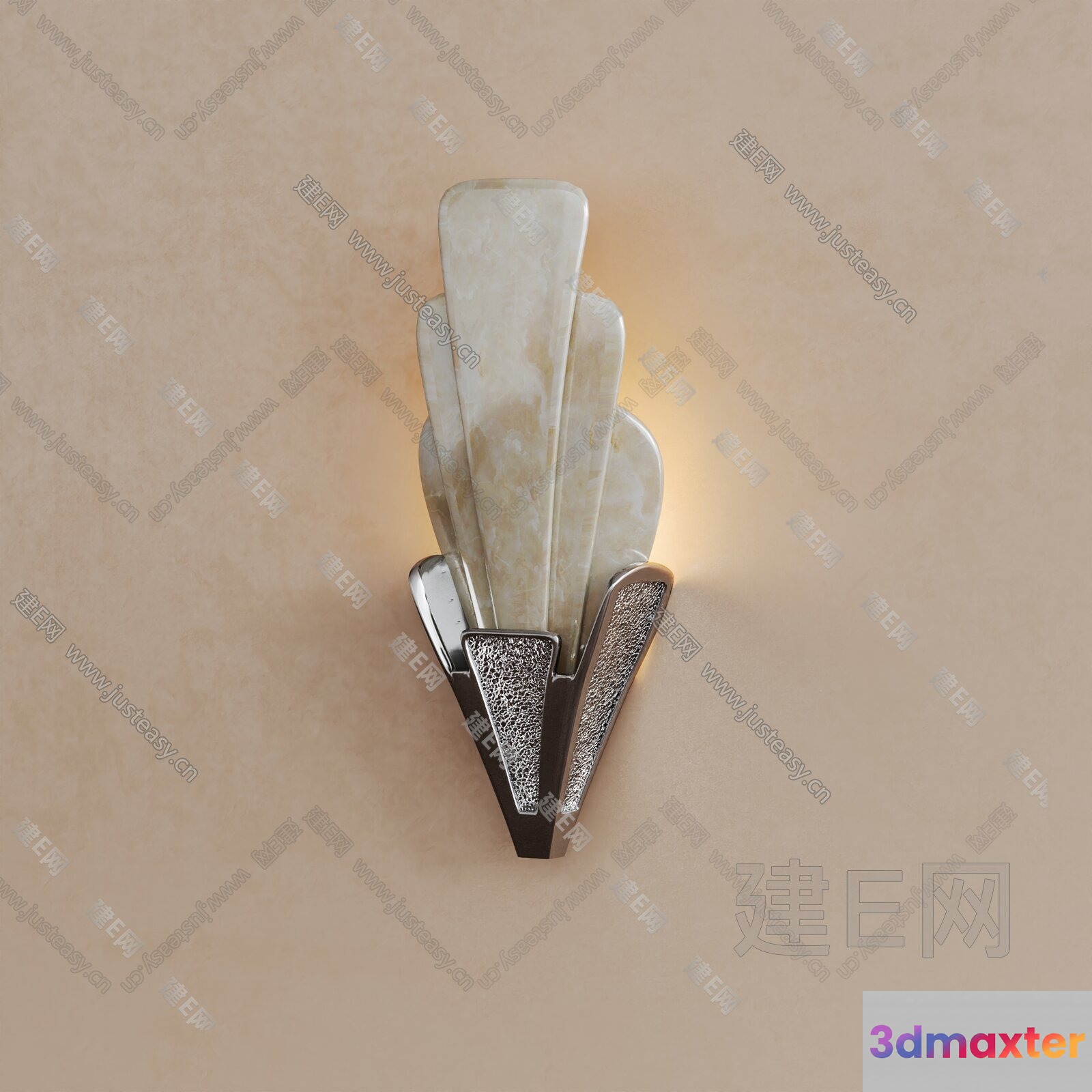 Gold Light Fixture 3D Model - 16349 - VRAY Render