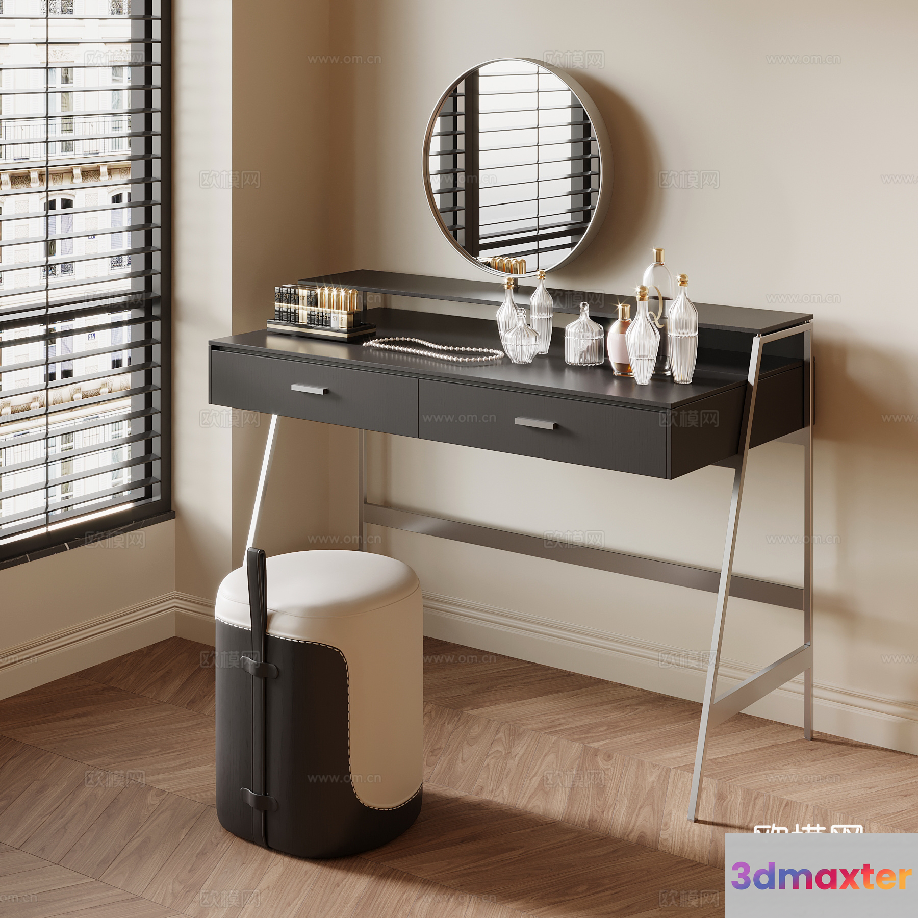 Modern Vanity Set 3D Model - 1585 - VRAY Render