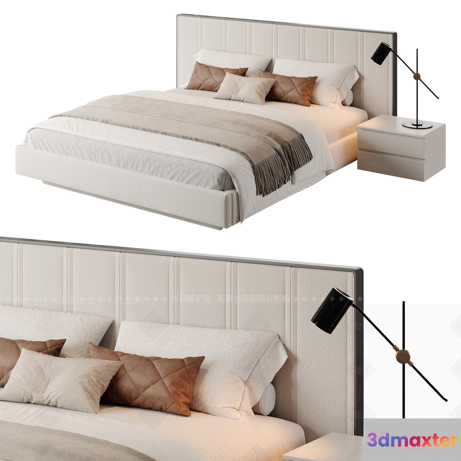 Cozy Bedroom 3D Model - 13397 - VRAY Render