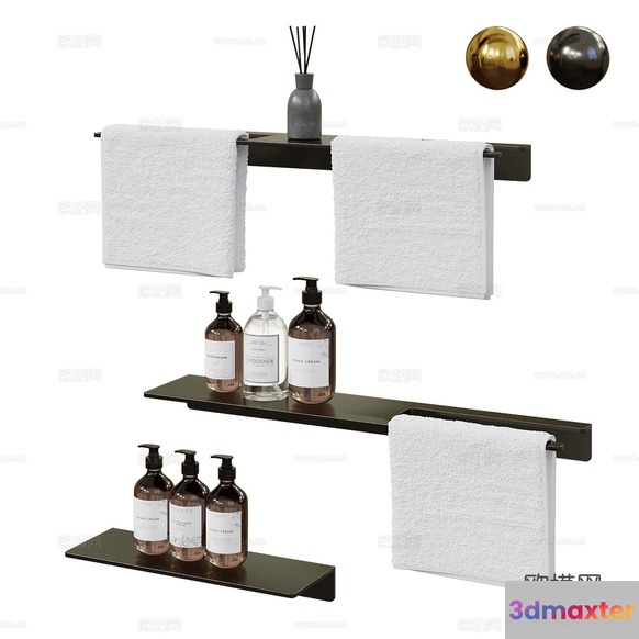 A Bathroom Shelf 3D Model - 6271 - CORONA Render