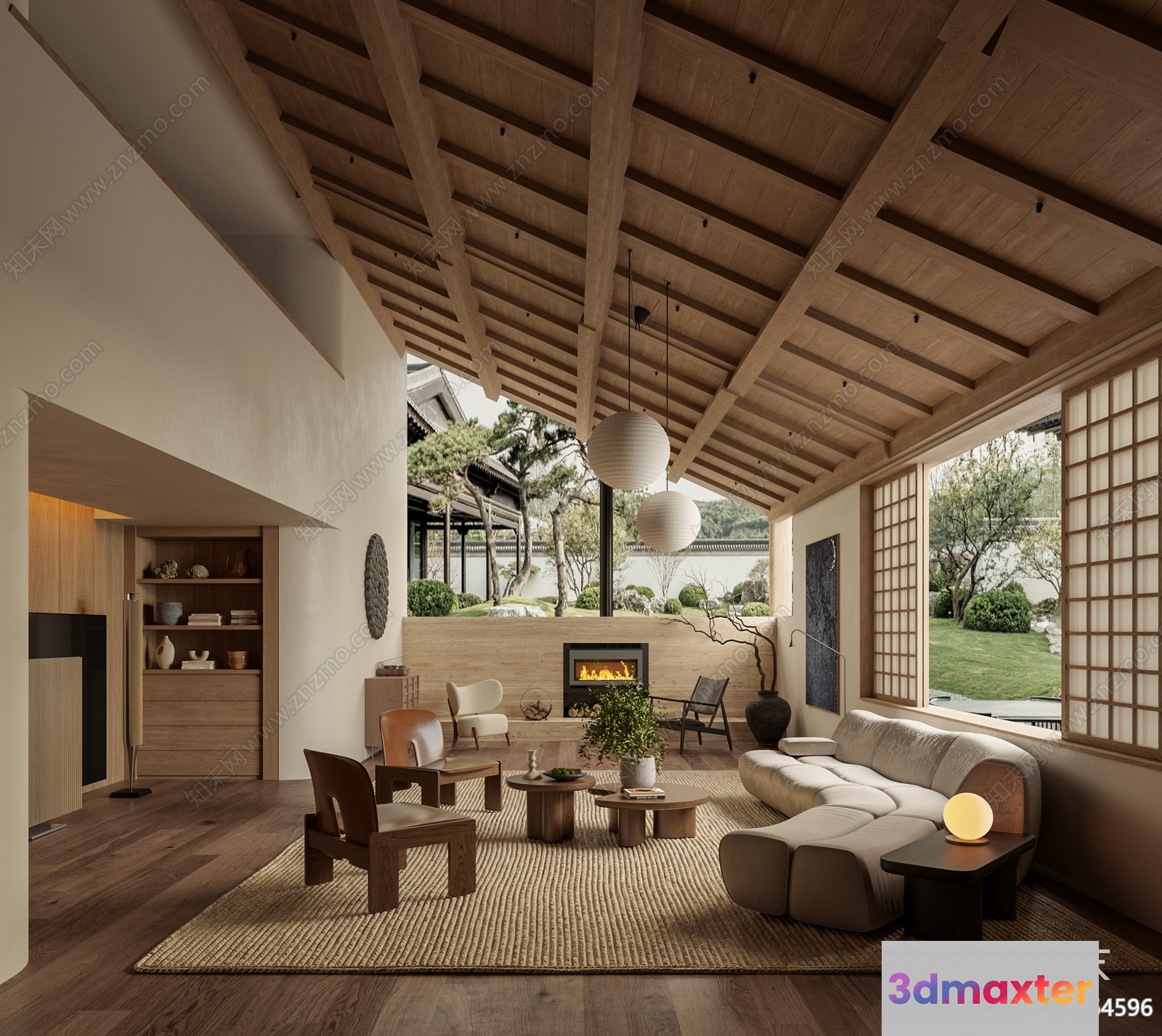 Modern Living Room 3D Model - 23171 - VRAY Render