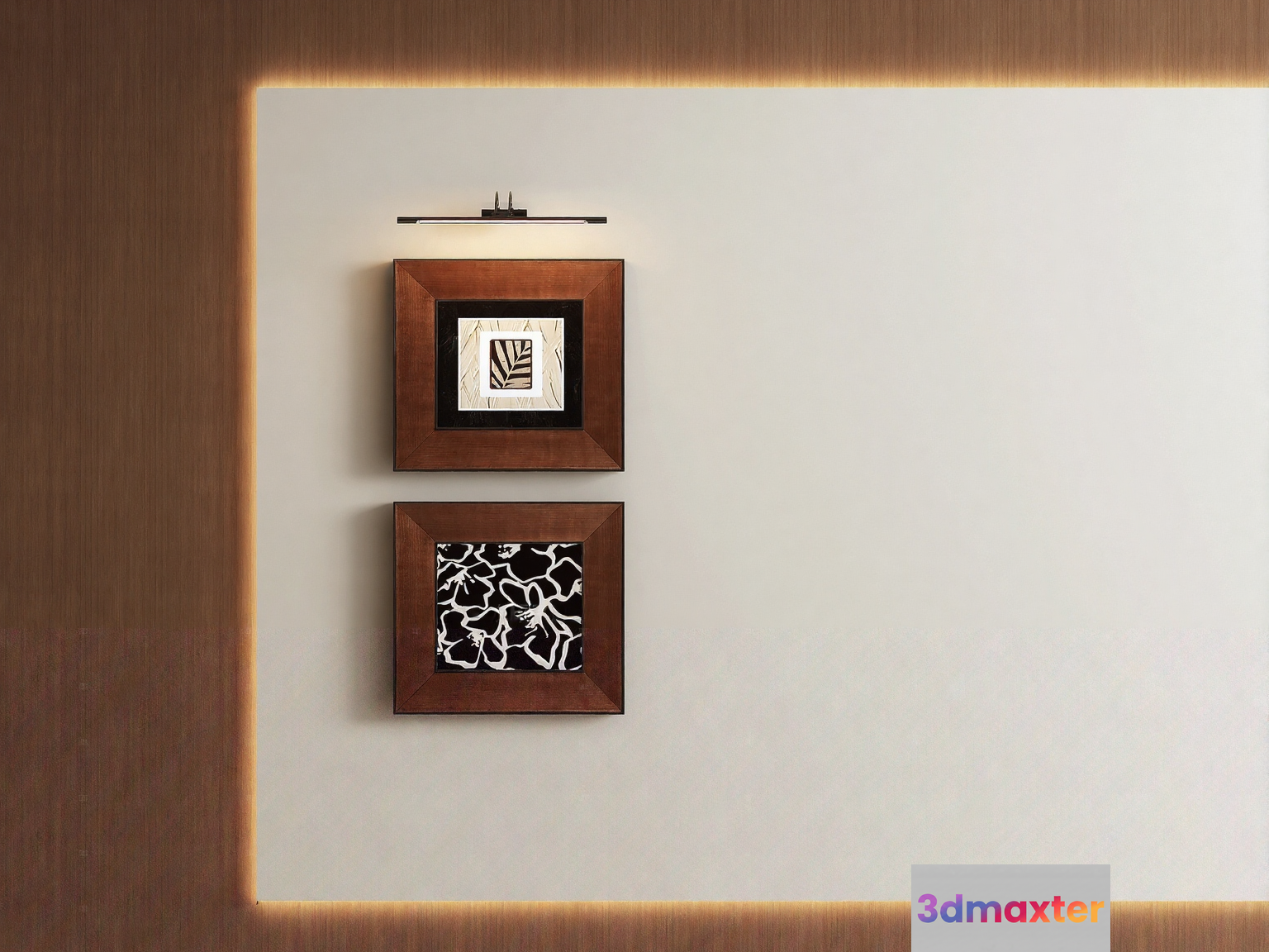 Two Framed Art Pieces On A Wall 3D Model - 23099 - VRAY Render