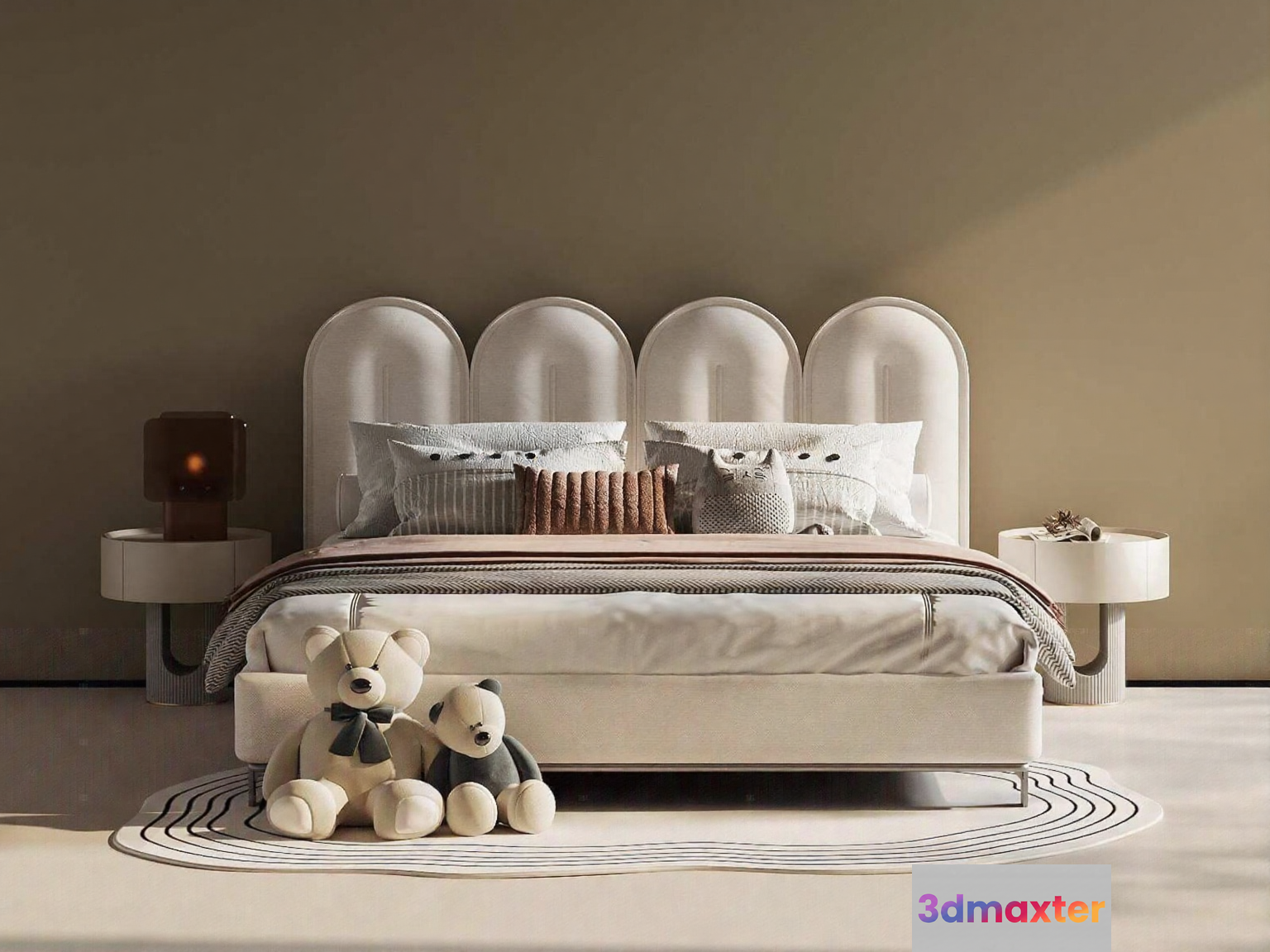 Cozy Modern Bedroom 3D Model - 22747 - CORONA Render