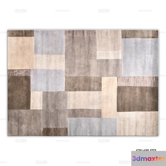 Abstract Patterned Rug 3D Model - 5897 - CORONA Render