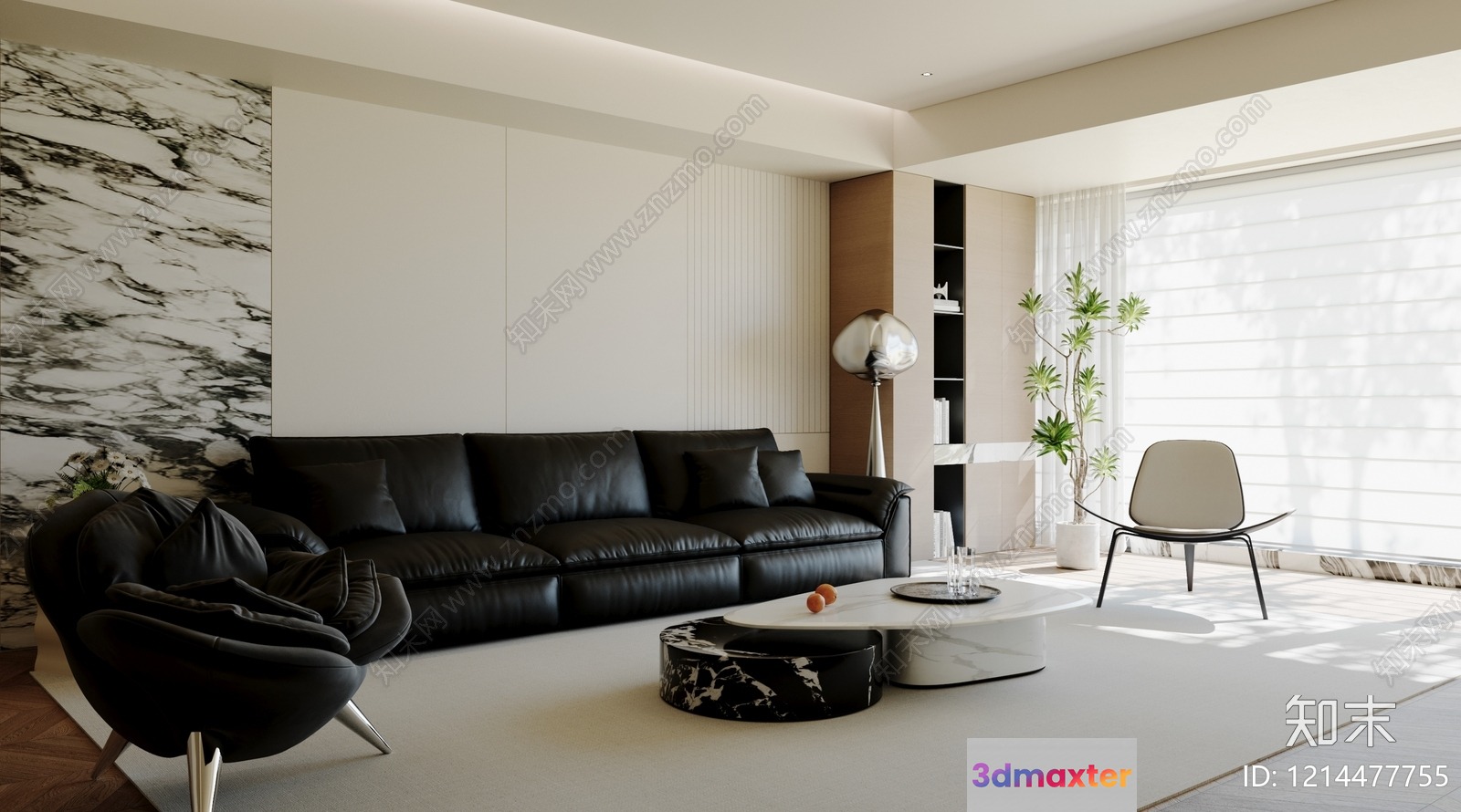 Modern Living Room 3D Model - 17767 - VRAY Render