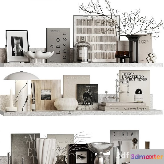 Minimalist Shelf Decor 3D Model - 21266 - VRAY Render