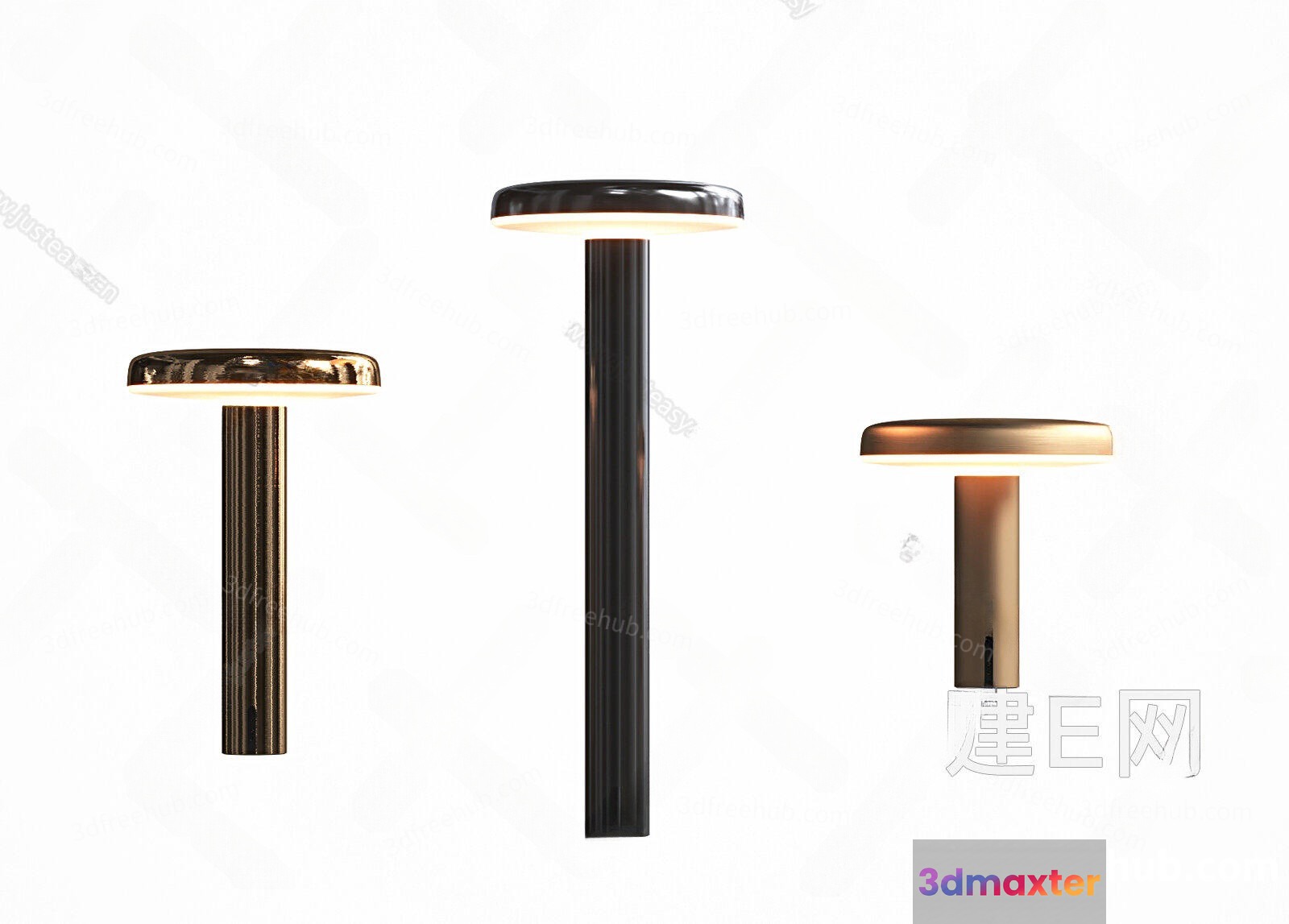 Gold Light Fixture 3D Model - 18955 - VRAY Render