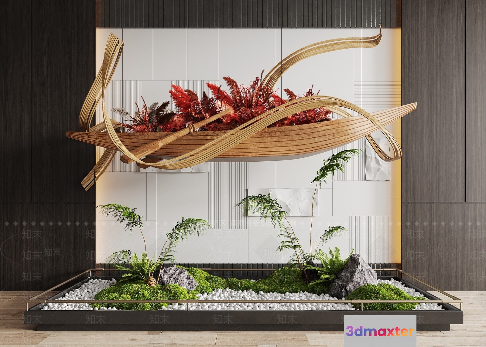 Modern Zen Garden 3D Model - 9072 - VRAY Render